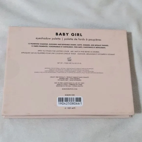 BCBGeneration Baby Girl Eyeshadow Palette, NEW in package, 12 pigmented Shadows - Picture 4 of 4